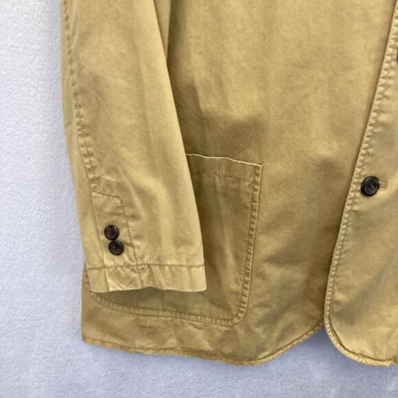 Vintage J. Peterman Blazer Mens 40 Tan Safari Sport Coat Patch Pockets Unlined - Picture 8 of 16